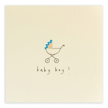 New Baby Boy Pencil Shavings Greetings Card Handmade Greeting Cards