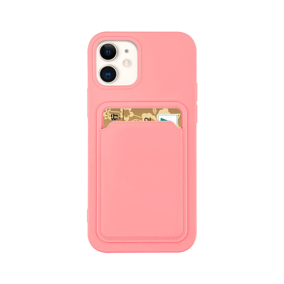 Silicone Card Holder Protection Case Compatible With Iphone 11 Pro In Pink 7437135266231