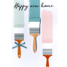 Happy New Home Paint Brushes Greeting Card Second Nature Just To Say Cards