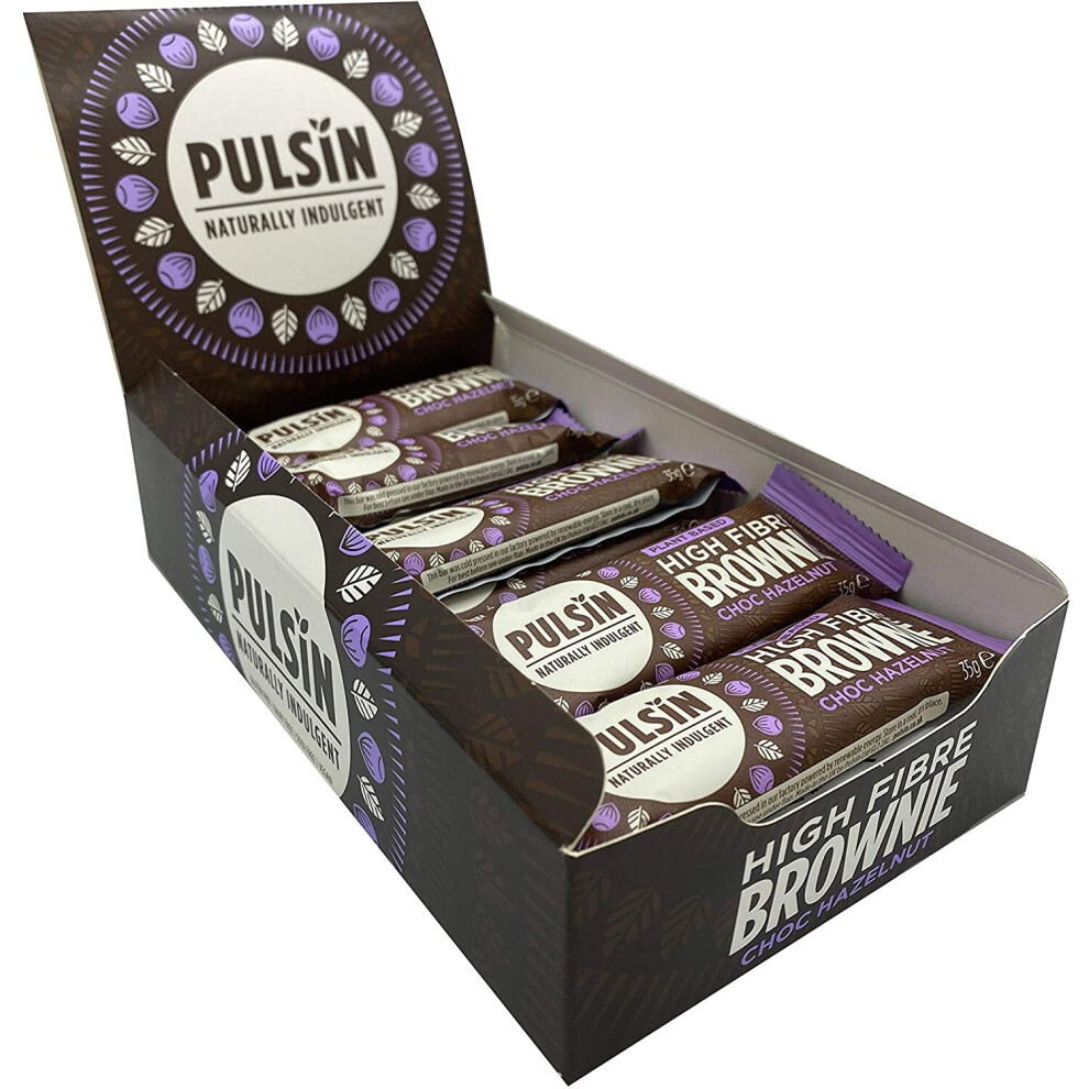 Pulsin Hazelnut High Fibre Brownie - 18 x 35g