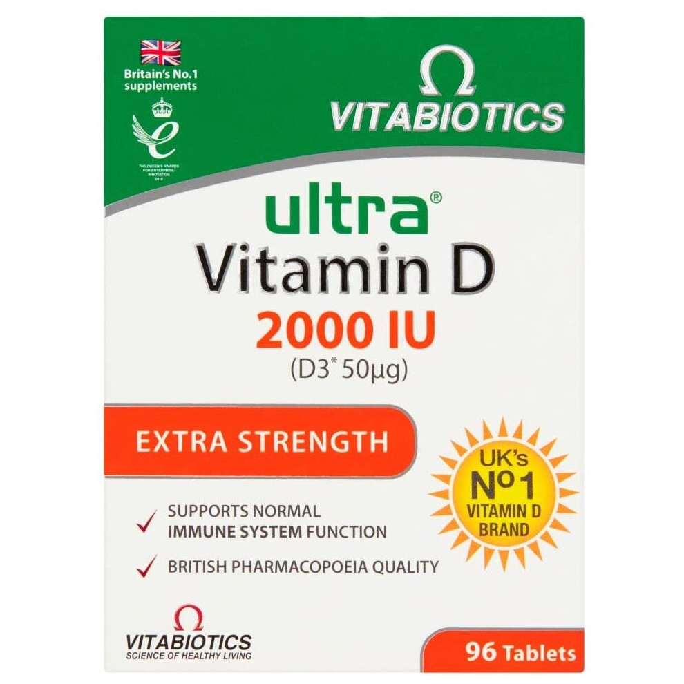 Vitabiotics Ultra Vitamin D 2000 IU Extra Strength - 96 Tablets