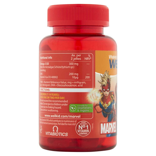 Vitabiotics Vitabiotics WellKid Marvel Omega 3 og D-vitamin - 50 bløde geléer 2