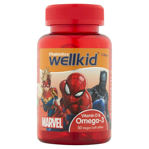 Vitabiotics Vitabiotics WellKid Marvel Omega 3 og D-vitamin - 50 bløde geléer 1