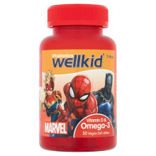 Vitabiotics WellKid Marvel Omega 3 och D-vitamin - 50 mjuka geléer