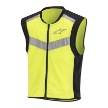 (2XL, Black Yellow Fluo) Alpinestars Flare Neon Motorcycle Motorbike Vest Comfort Black Yellow Fluo