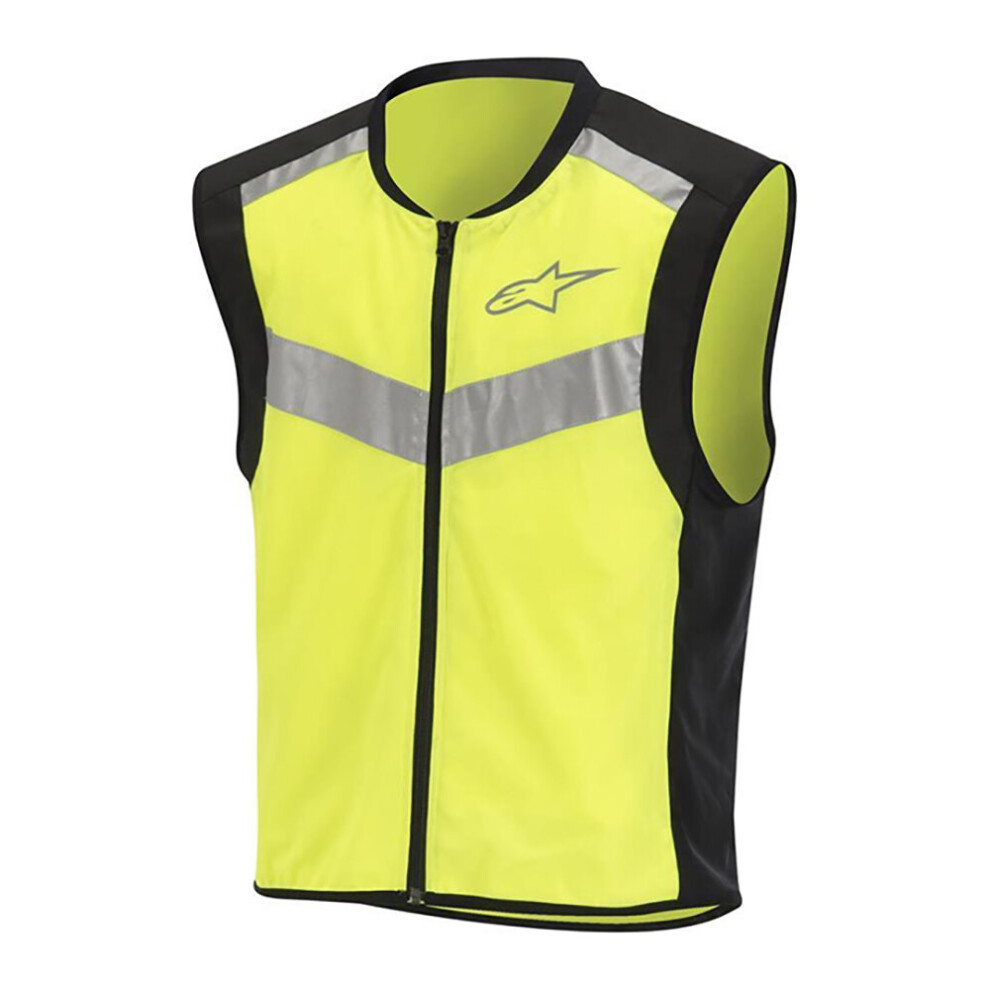 (2Xl, Black Yellow Fluo) Alpinestars Flare Neon Motorcycle Motorbike Vest Comfort Black Yellow Fluo Black,Yellow 8033637942704