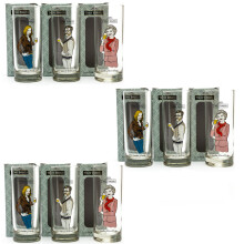 3 Barrels Brandy 9 Glass Set Official Characters Branded New Home