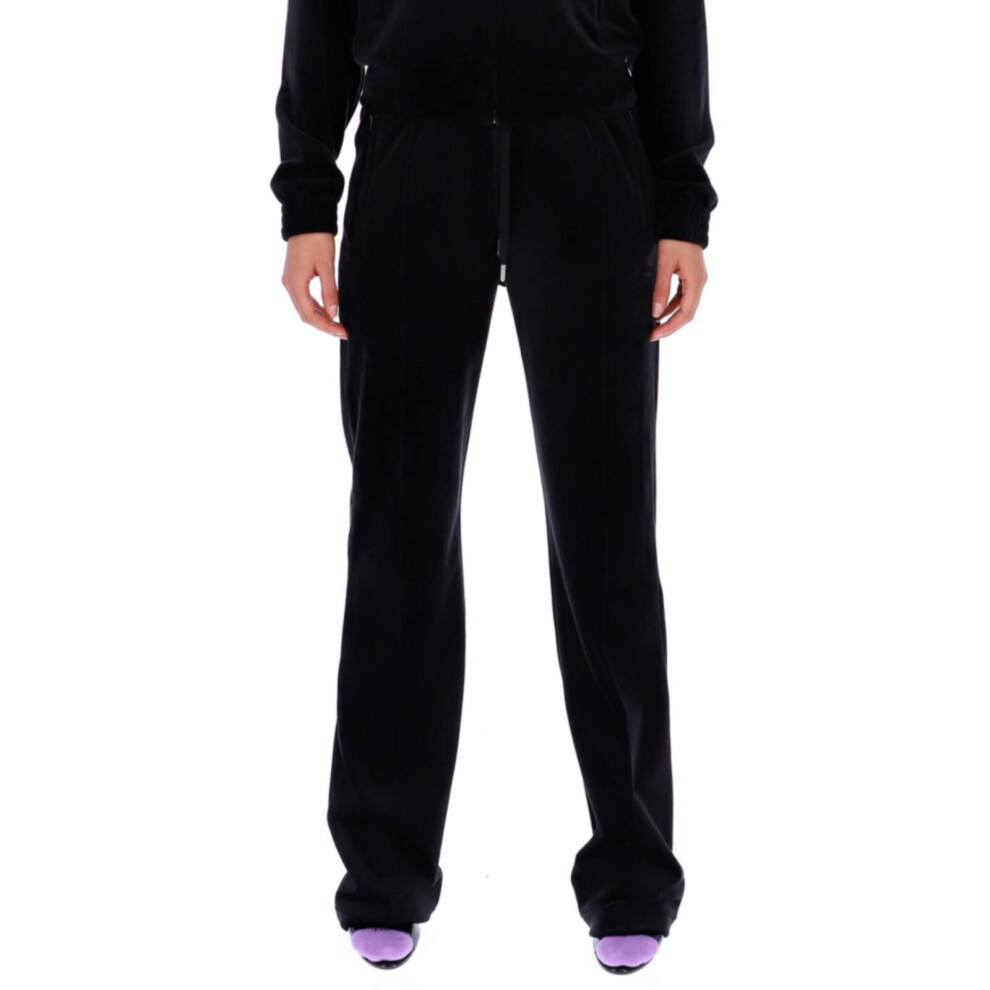 (X-Small, Black) Juicy Couture Tina Velour Track Bottoms SS21
