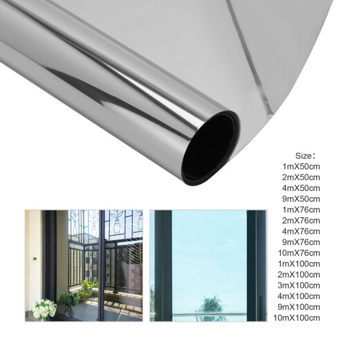OneWay Mirror Film Window Glass Sticker Tint UV Solar Insulate Reflect
