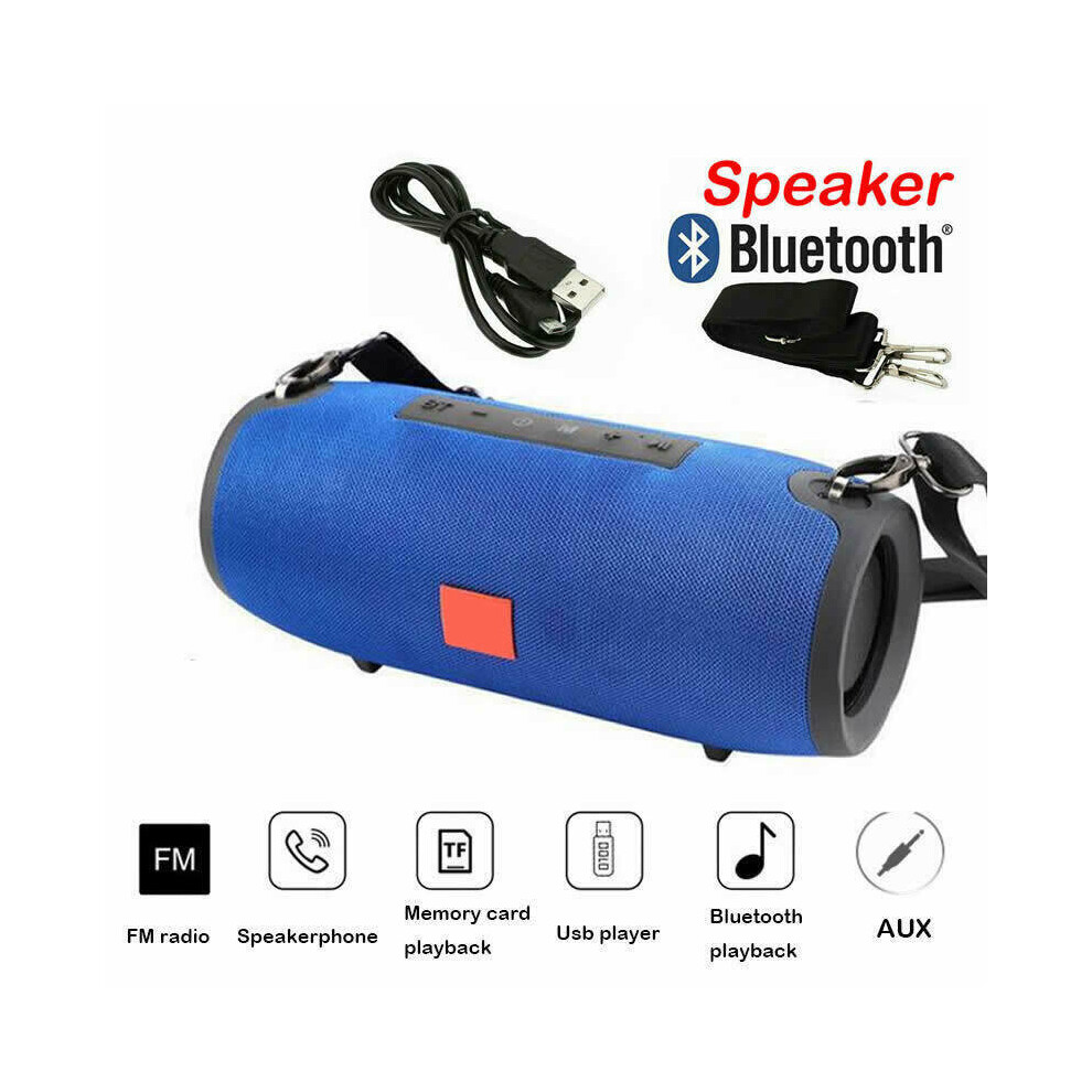 (Blue) Portable Wireless Tooth Speaker Waterproof Blue 639385168250