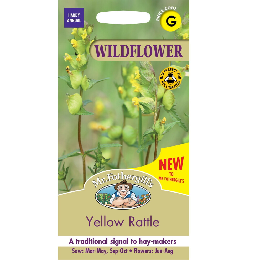 Mr Fothergills Pretty Garden Wildflowers Yellow Rattle Seeds