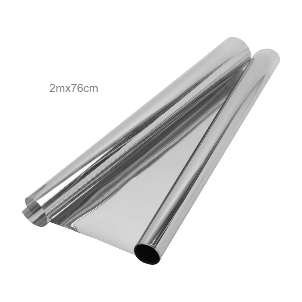 (76cm?2ft?, 2m?6ft?) OneWay Mirror Film Window Glass Sticker Tint UV Solar Insulate Reflect