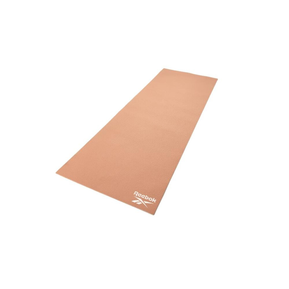 (Desert Dust) Reebok 4mm Yoga Mat Non-Slip Exercise Gym Training Fitness Workout