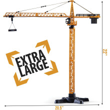 Top Race Diecast Crane Toy For Adults & Kids - Model Construction Toys, Die-Cast Models Suitable for Children or Adults Aged 3+