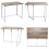 Direct Online Houseware Folding Multifuction Desk Portable Compact Computer Table White 4