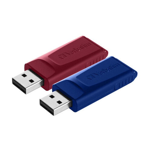 Verbatim Verbatim Slider - USB Drive - 2x32 GB - Blue/Red
