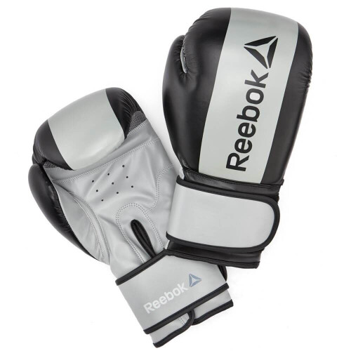 Reebok (14oz) Reebok Boxing Gloves Bag Pad Sparring Training - Grey