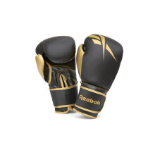 (Black & Gold, 16oz) Reebok Boxing Gloves Sparring Bag Punch MMA Training