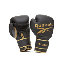 (Gold/Black, 16oz) Reebok Boxing Gloves Sparring Bag Adult Kids MMA Training