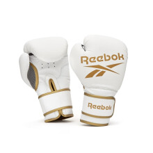(Gold/White, 10oz) Reebok Boxing Gloves Sparring Bag Adult Kids MMA Training