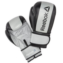 (16oz) Reebok Boxing Gloves Bag Pad Sparring Training - Grey