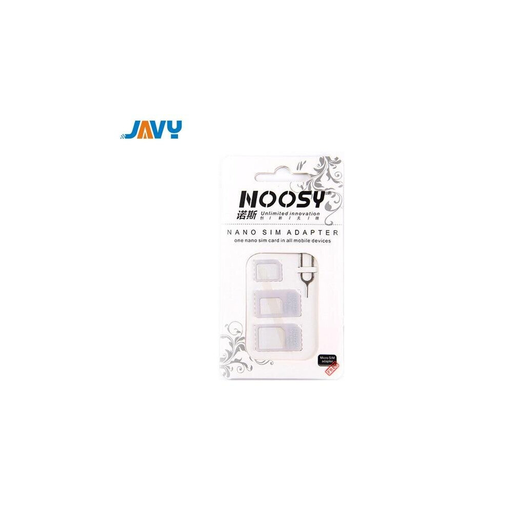 (White) Javy Micro Nano Sim Card Adapter Connector Kit For Iphone 6 7 Plus 5S Huawei P8 Lite P9 Xiaomi Note 4 Pro 3S Mi5 Sims Holder White 6425700478449