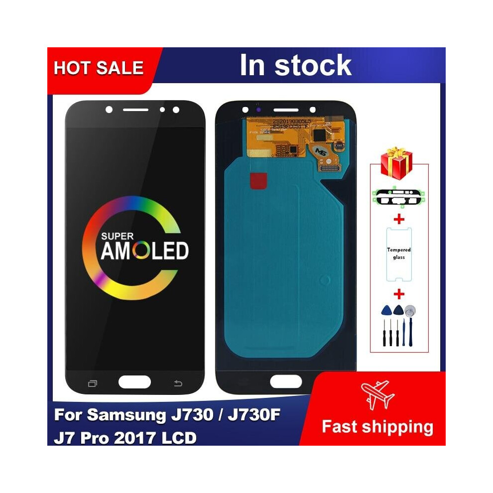 (Black) 5.5" Amoled Lcd For Samsung Galaxy J730 J730f J7 Pro 2017 Lcd Display Touch Screen Digitizer Assembly For Samsung J730 Display Black 6425702487418