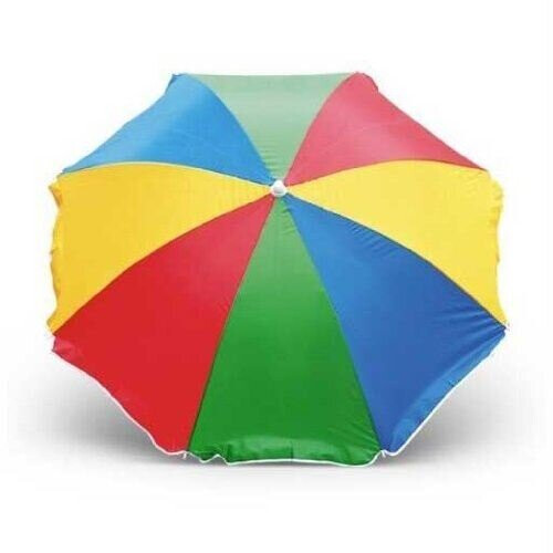 Multi Colour Garden Beach Parasol 190 cm UPF40 5.3ft/1.6m diameter 1