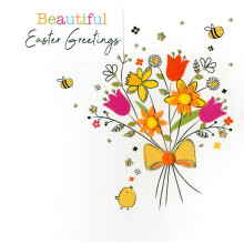 Hand-Finished Beautiful Easter Greetings Easter Greeting Card Felt-Tastic Cards