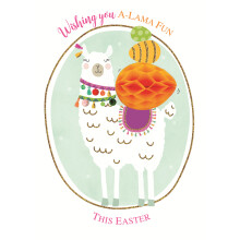 Honeycomb Wishing You A-Lama Fun This Easter Greeting Card 3D Honeycomb Card