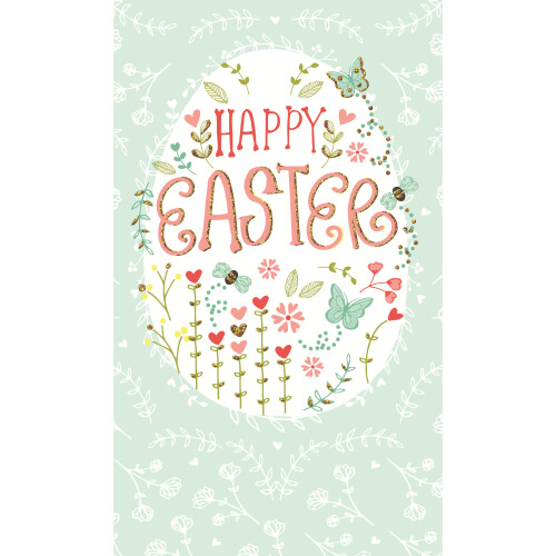 Happy Easter Decorated Egg Money Wallet Easter Greeting Card Second Nature