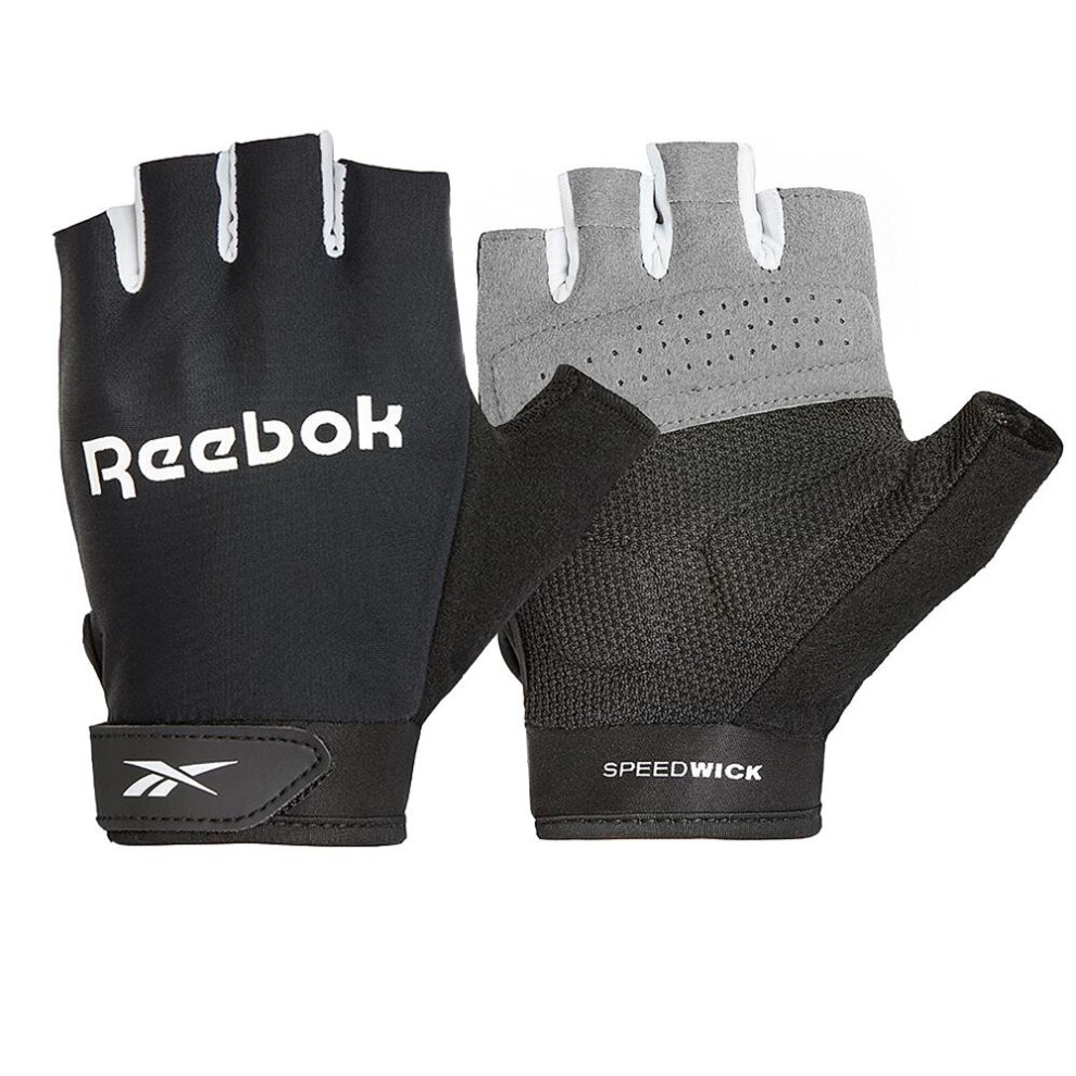 (Black, XL) Reebok Fitness Gloves Weight Lifting Training Workout Exercise Gym