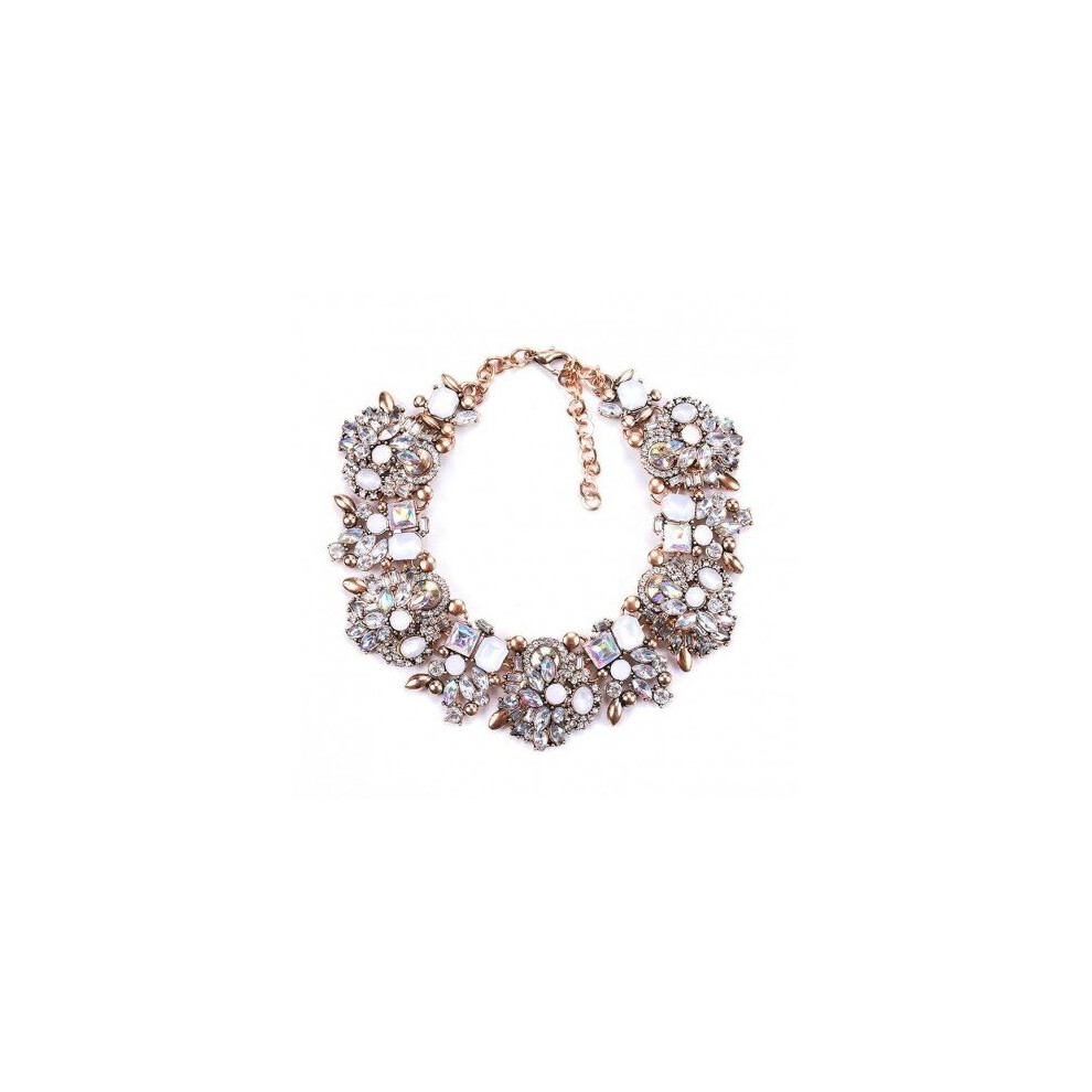 Photos - Pendant / Choker Necklace  Women Luxury Crystal Rhinestone Big Bib Necklace Femme Boho Ethnic Large Collar Necklace(red)