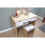 Elizabeth Modern Dressing Table Set with Mirror and Padded Stool 6