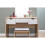 Elizabeth Modern Dressing Table Set with Mirror and Padded Stool 7
