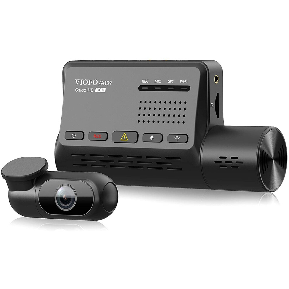 2 Channel Dash Cam VIOFO A139, Front+Rear 1440P+1080P 2K. Wifi.