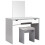 Elizabeth Modern Dressing Table Set with Mirror and Padded Stool 1