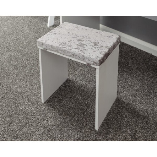 Elizabeth Modern Dressing Table Set with Mirror and Padded Stool 1