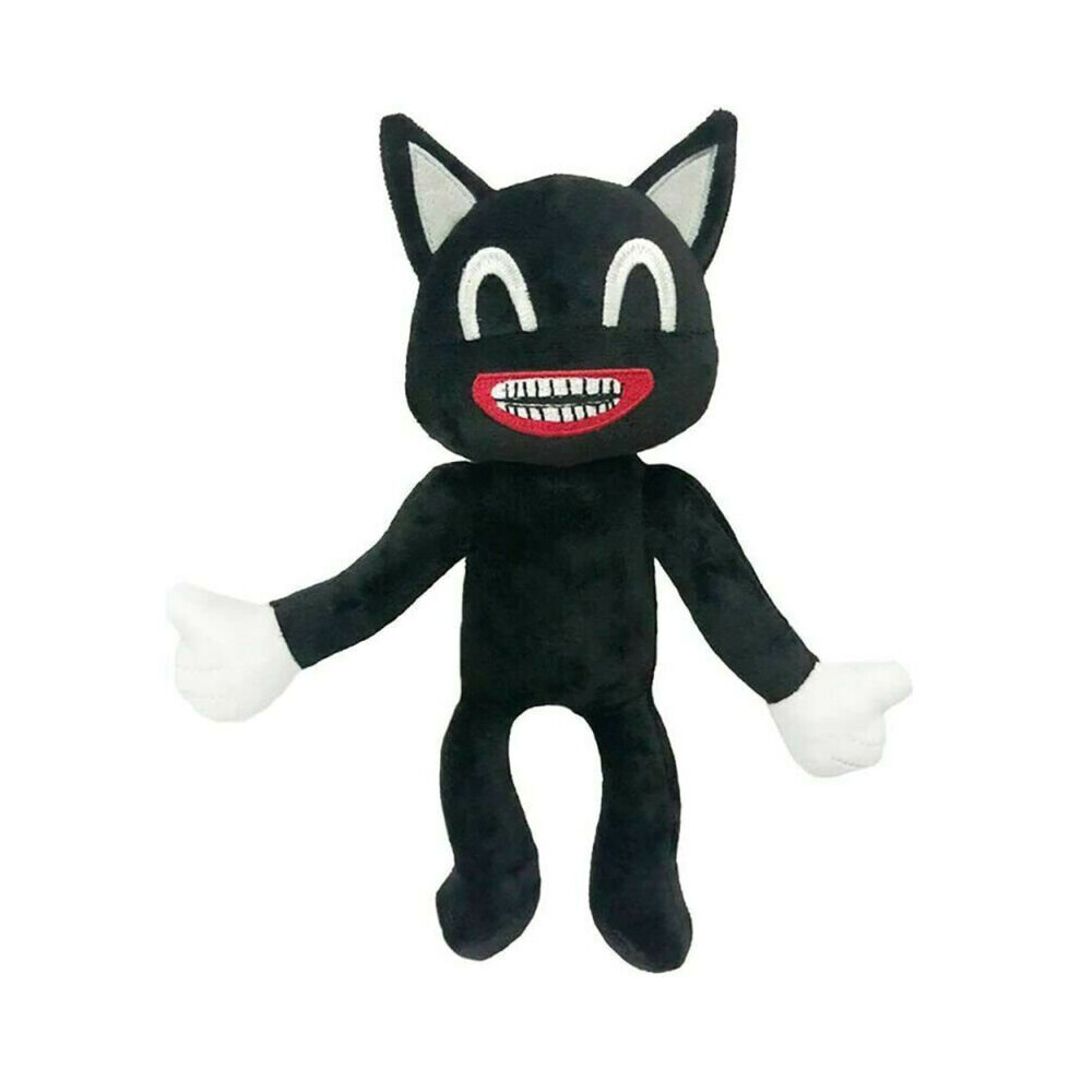 (Black Cat?30cm?) Cartoon Siren Head Horror Black Cat Plush Toy Stuffed Doll Kids Christmas Gifts
