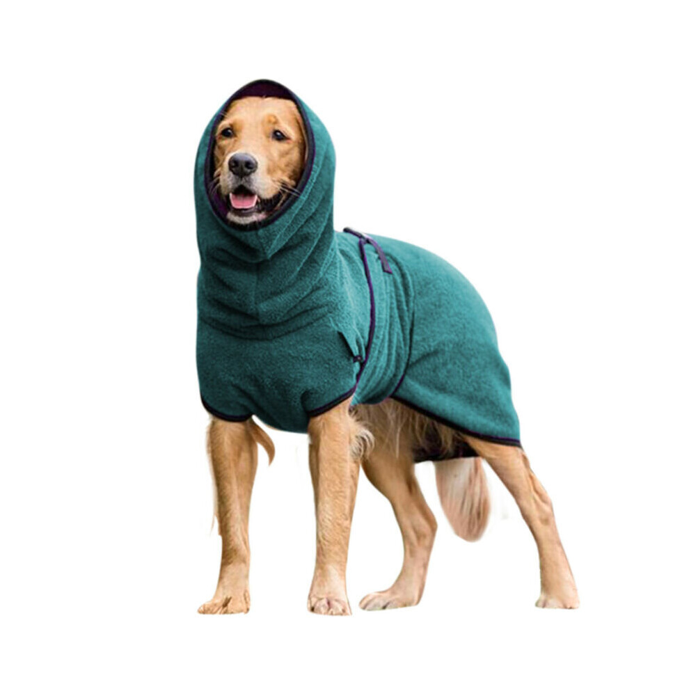 (Lake Xl) Pet Clothes Dog Towelling Drying Robe Soft Sleepwear Coat Puppy Warm Apparel Blue