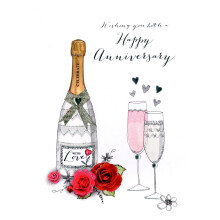 Wishing You Both Happy Anniversary Greeting Card Joie De Vivre Range Cards