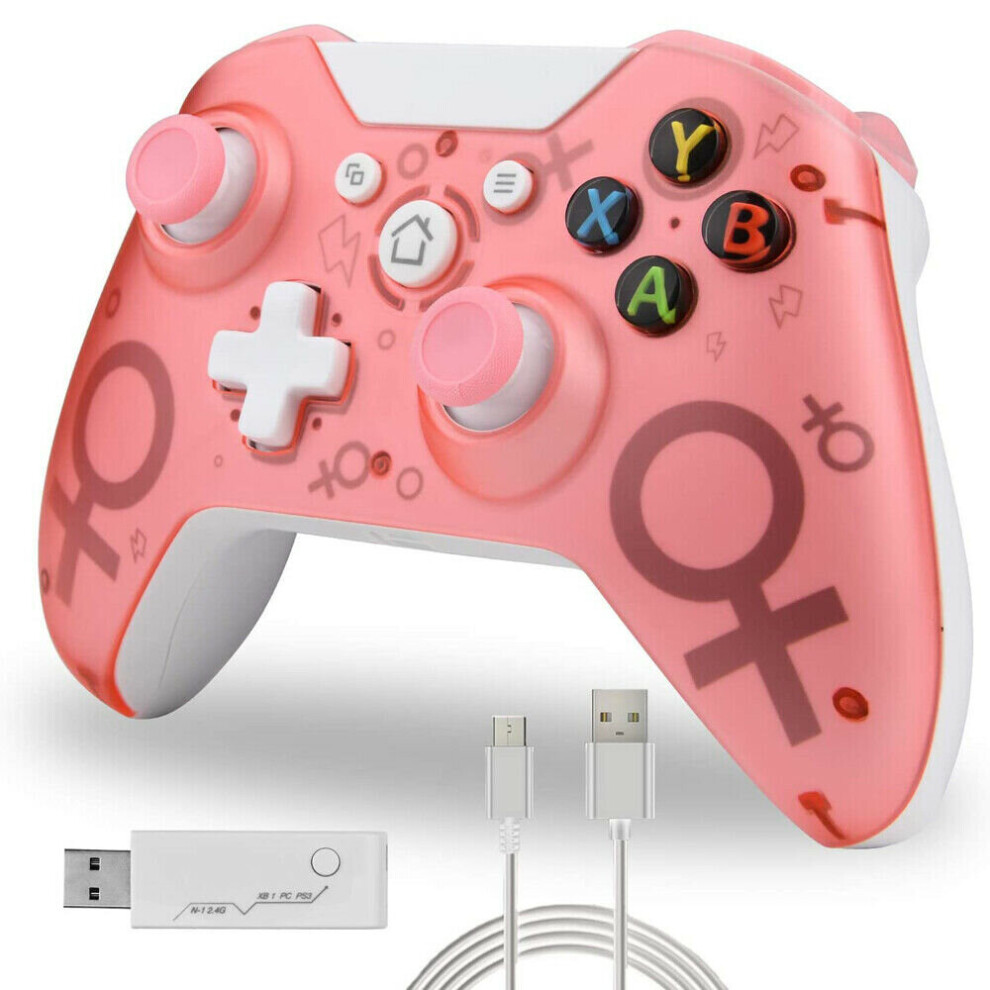 (Pink) Wireless Game Controller For xBox One Gamepad