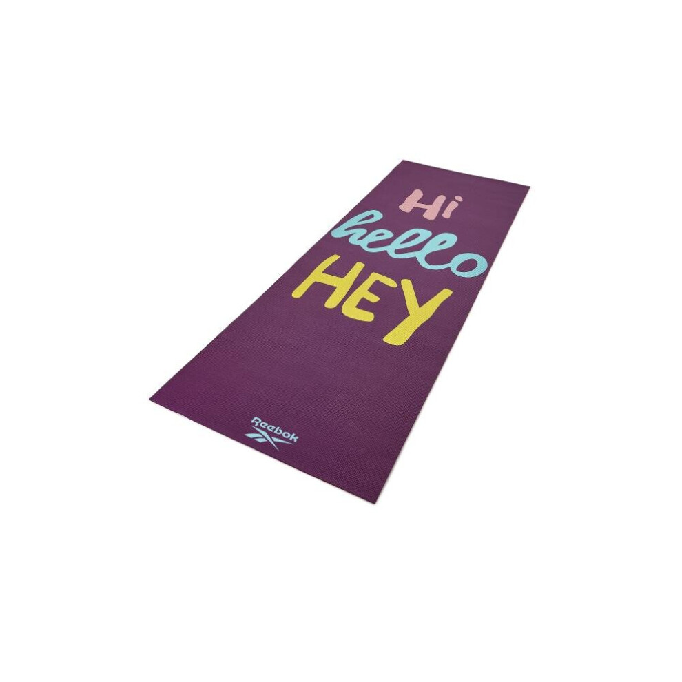 Reebok Yoga Mat Hello Hi Exercise Gym Fitness Workout Reversible Design