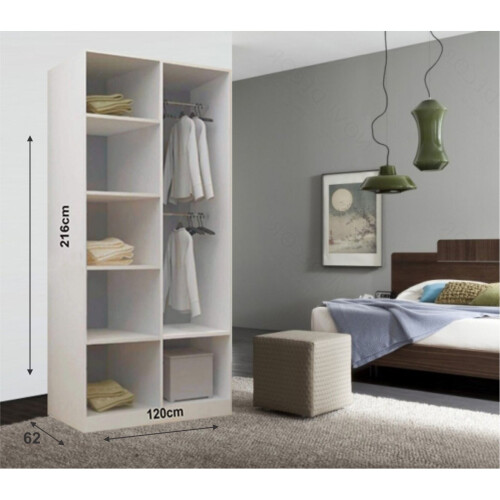Arthauss (Black, 120 cm) Sliding Mirror Door Wardrobe | Milan 1