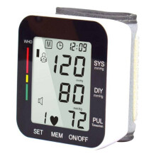 Automatic Wrist Blood Pressure Monitor Digital BP Machine With Cuff for Home Use