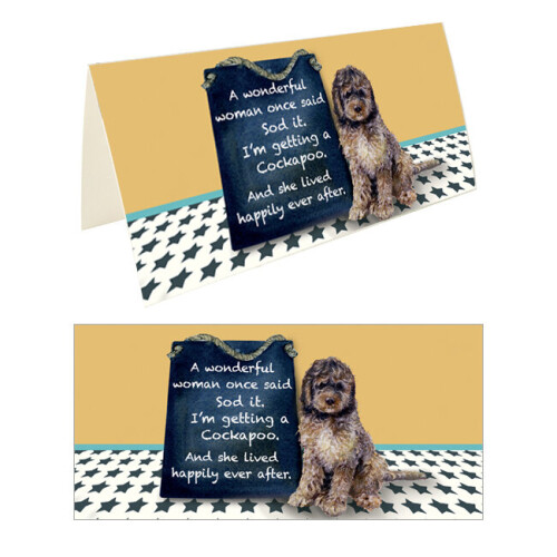 I'm Getting A Cockapoo Little Dog Laughed Greeting Card Blank Inside 2