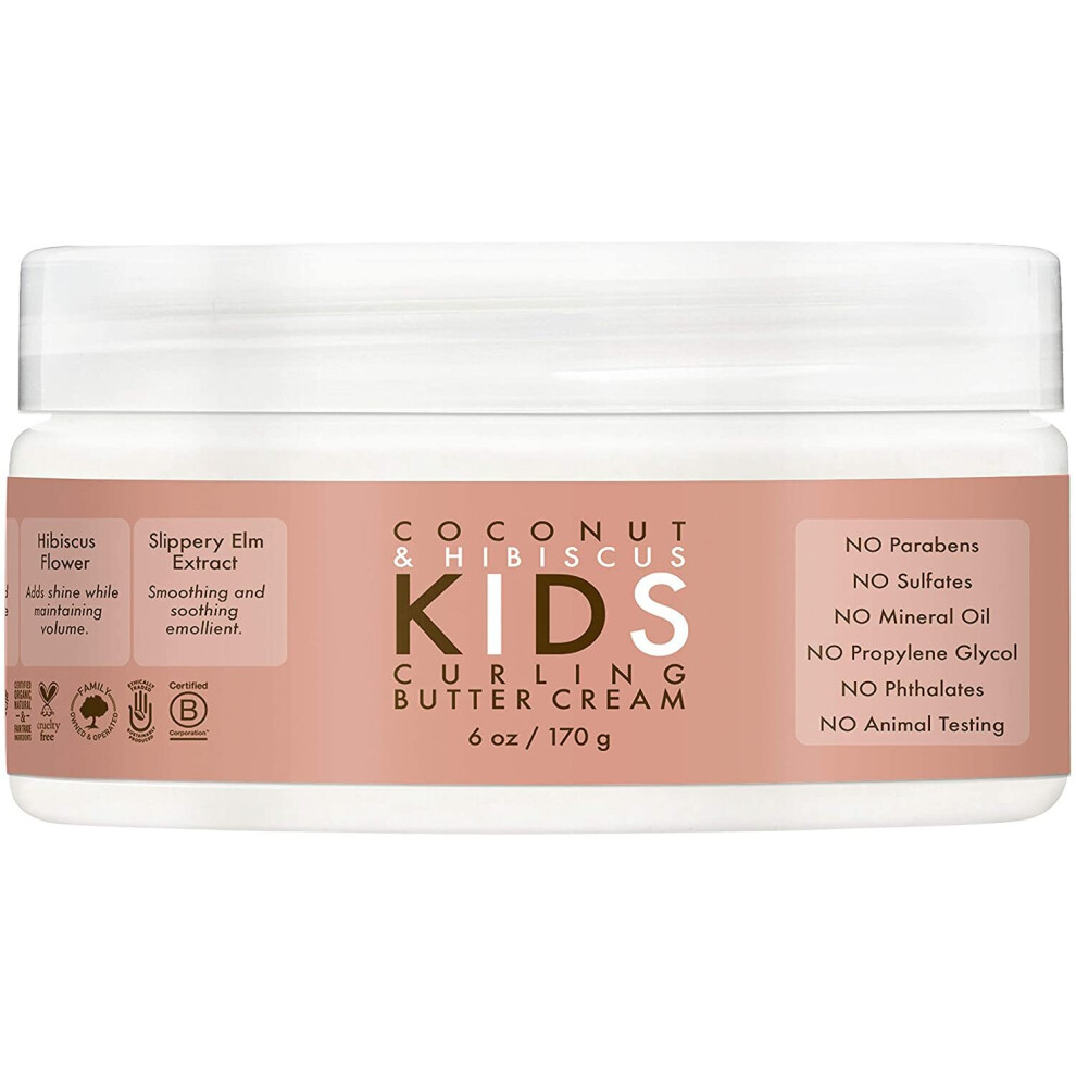 SheaMoisture Kids Coconut & Hibiscus Curling Butter Creme 6 Ounce