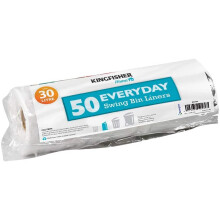 Kingfisher BB50S 30 Litre Everyday Swing Dustbin Bin Bag Liners