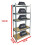 Garage Shelves 5 Tier Unit Racking Boltless Heavy Duty Storage, Best 6