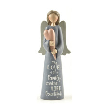 Angel Figurine Family Love Holding Heart Guardian Angel Sentimental Gift